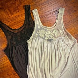 Grey American Eagle Laced Top